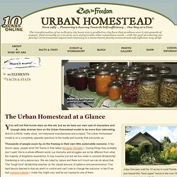 The Urban Homestead® - A City Farm, Sustainable Living & Resource Center, A Path to Freedom towards Self-Sufficiency