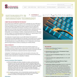 Sustainability in Information Technology