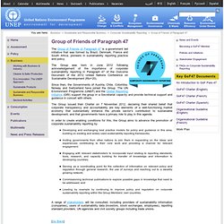 UNEP Corporate Sustainability Reporting > Group of Friends of Paragraph 47