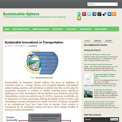 Sustainable Innovations in Transportation