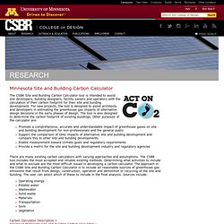 Center for Sustainable Building Research - College of Design - University of Minnesota