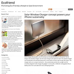 Solar Window Charger concept powers your iPhone sustainably