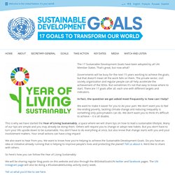 Year of Living Sustainably - United Nations Sustainable Development