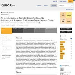 PLOS 22/05/14 An Invasive Vector of Zoonotic Disease Sustained by Anthropogenic Resources: The Raccoon Dog in Northern Europe