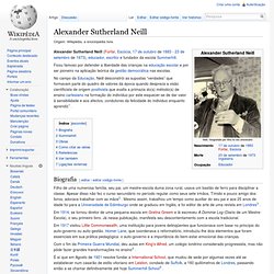 Alexander Sutherland Neill - Wikipédia