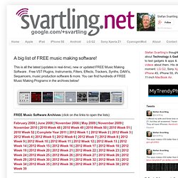 A big list of FREE music making software!