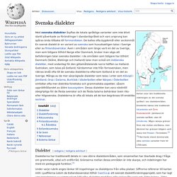 Svenska dialekter