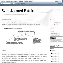 Svenska med Patric: torsdag den 23 januari grupp 3 och 4a kl 0855 - 1010