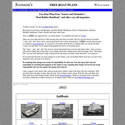 Free Boat Plans From "Science and Mechanics"
