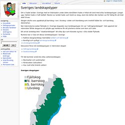 Sveriges landskapstyper - Skolbok