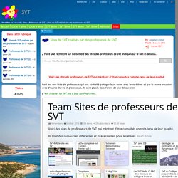 Sites de SVT réalisés par des professeurs de SVT.