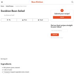 Swabian Bean Salad - Boss Kitchen