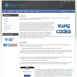 Swag Central - Swag Codes 101