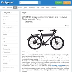 SWAGTRON Swag cycle Aluminium Folding E-bike – Best value Electric bike quality Folding