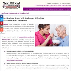 Tips: Helping a Senior with Swallowing Difficulties