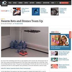 Swarm Bots and Drones Team Up
