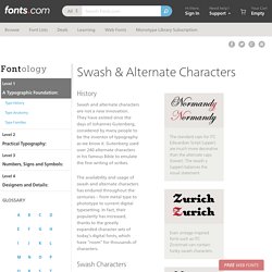 Swash & Alternate Characters - Fonts.com