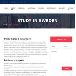 Sweden Study visa consultant in Mohali