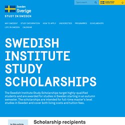 The Swedish Institute Study Scholarships - Category 1 and 2
