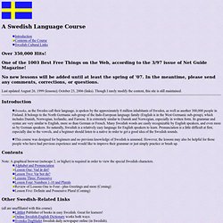 Swedish Language Course