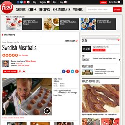 Swedish Meatballs Recipe : Alton Brown