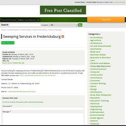 Sweeping Services in Fredericksburg