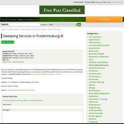 Sweeping Services in Fredericksburg