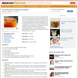 Sweet Chili Sauce - Thai Sweet Chili Sauce Recipe
