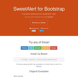 SweetAlert for Bootstrap