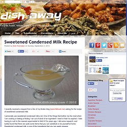 Sweetened Condensed Milk Recipe