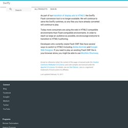 Swiffy : convertir flash -> HTML 5
