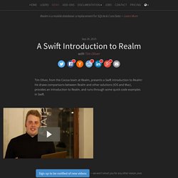 A Swift Introduction to Realm, with Tim Oliver