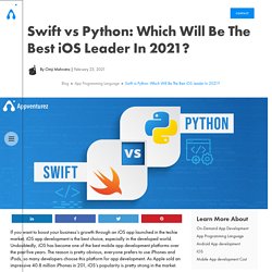 Swift vs Python: Which Will Be The Best iOS Leader In 2021?