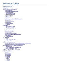 Swift User Guide