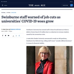 Swinburne staff warned of job cuts as universities' COVID-19 woes grow
