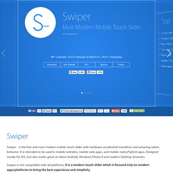 Swiper - Most Modern Mobile Touch Slider