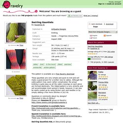 Swirling Gauntlets pattern by Susanna IC