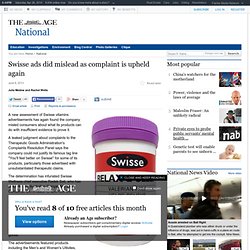Swisse ads did mislead as complaint is upheld again