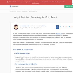 Why did I switch from AngularJS to React?