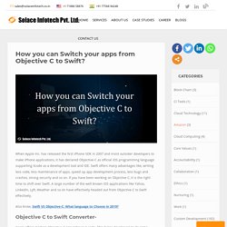 How you can Switch your apps from Objective C to Swift?