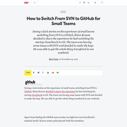 How to Switch From SVN to GitHub for Small Teams