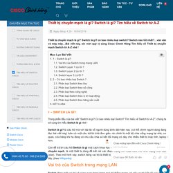 Switch Là Gì? Thiết Bị Chuyển Mạch Là Gì? Tìm Hiểu Về Switch Từ A-Z