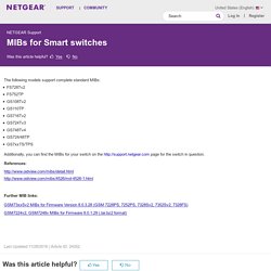 MIBs for Smart switches