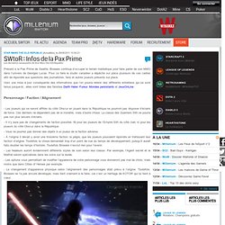 SWtoR : Infos de la Pax Prime - Star Wars The Old Republic