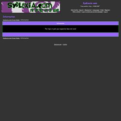 SydLexia.com - The Forums