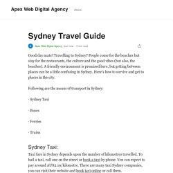 Sydney Travel Guide. Good day mate! Travelling to Sydney…