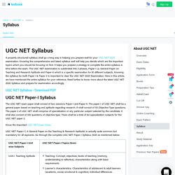 UGC NET Syllabus 2020 - Check Detailed Exam Syllabus Here