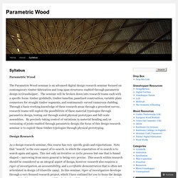 Parametric Wood