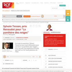 Sylvain Tesson, prix Renaudot pour "La panthère des neiges"