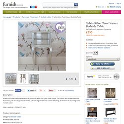 Sylvia Silver Bedside Table from The French Bedroom Company